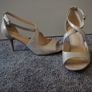 Nine West Silver Heels - size 11